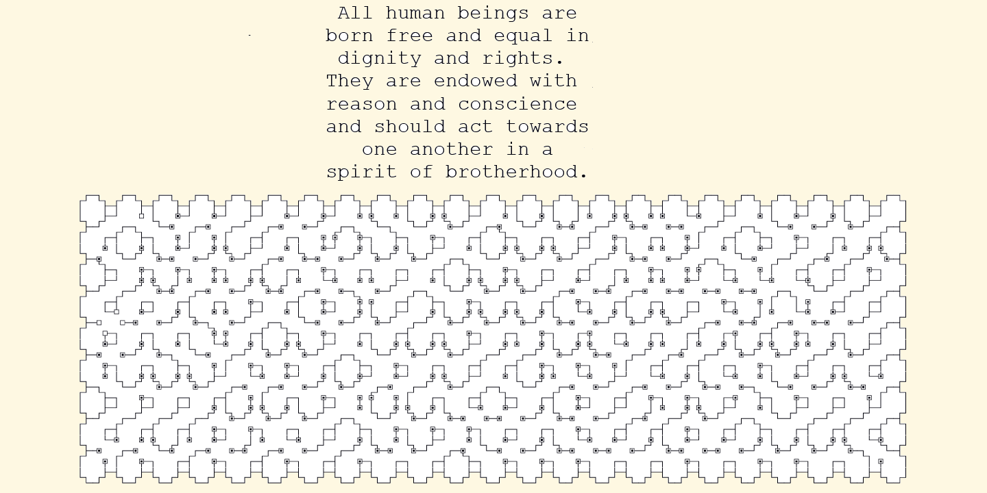 Пример шрифта Kernig Braille #5